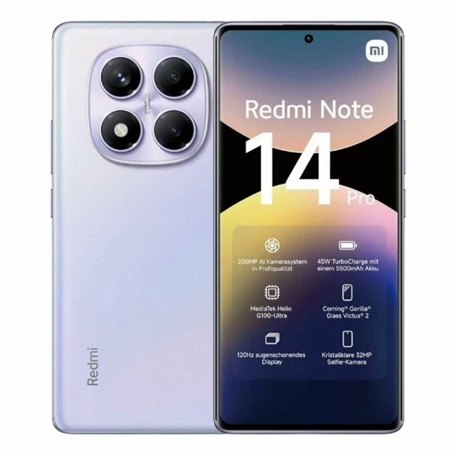 Смартфон Xiaomi Redmi Note 14 Pro Aurora Purple MZB0IWZRU (256 Гб, 8 Гб)