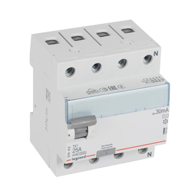 Аксессуар для оптических сетей Legrand ВДТ TX3 4П 25A 30MA -AC 403008