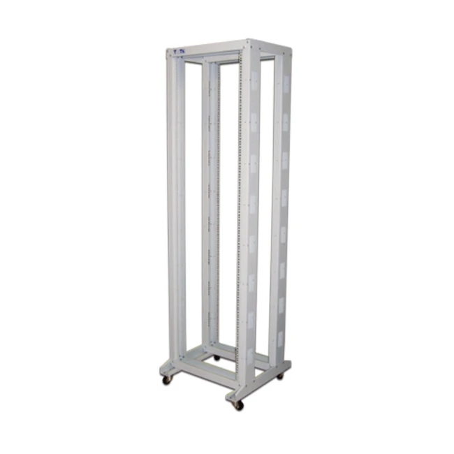 Монтажная стойка LANMASTER Стойка двухрамная 47U, 600x800, серая TWT-RACK2-47U-6x8