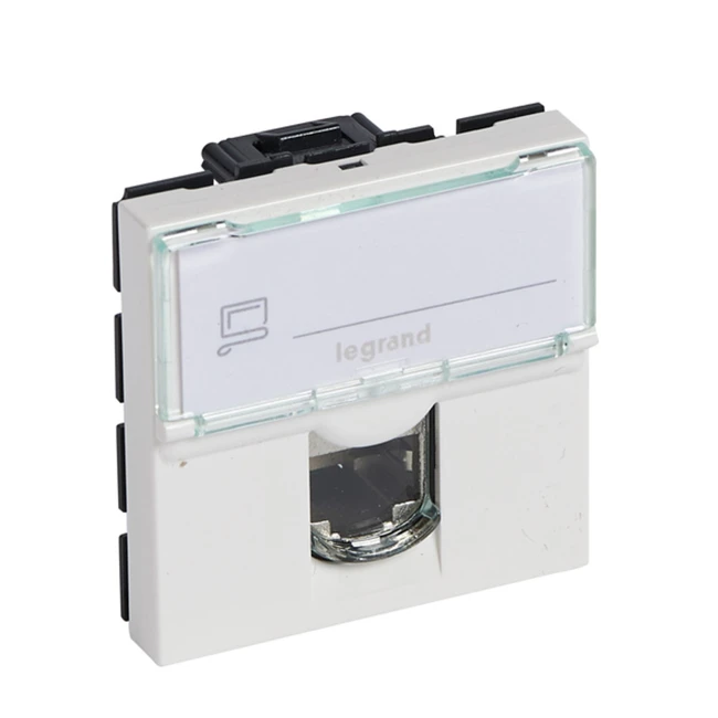 Аксессуар для оптических сетей Legrand MOSAIC RJ45 STP кат6А 2мод бел 076576