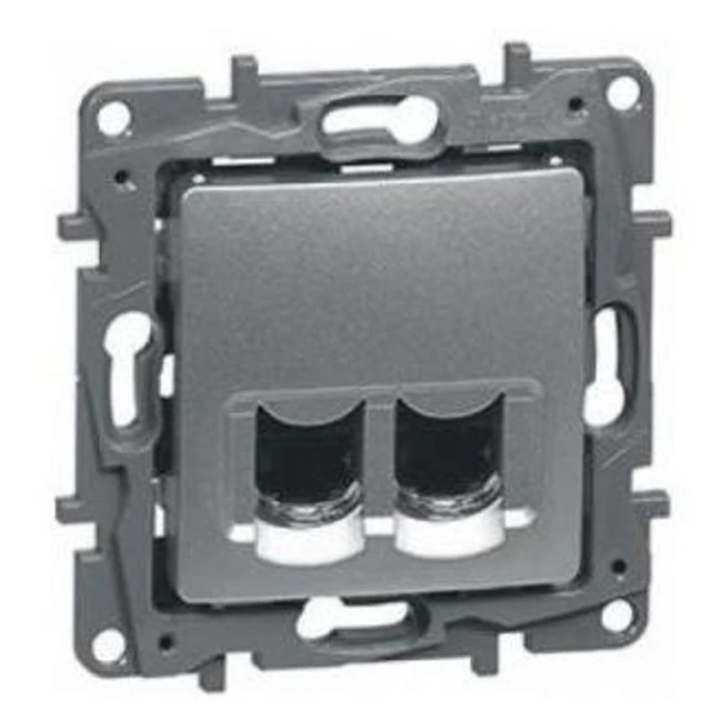 Сетевая розетка Legrand Розетка 2ХRJ45 5е UTP АЛЮ ETIKA 672455