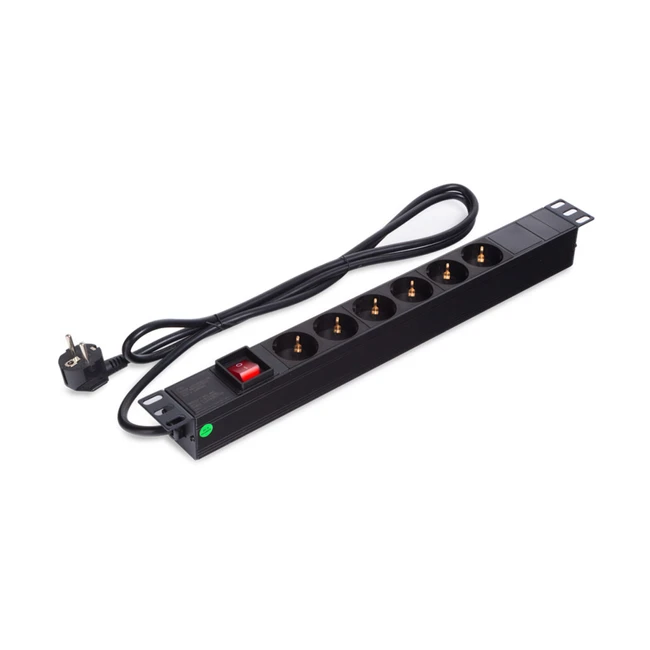 Аксессуар для серверного шкафа SHIP сетевой фильтр 19" 6 Розеток Schuko 700506102