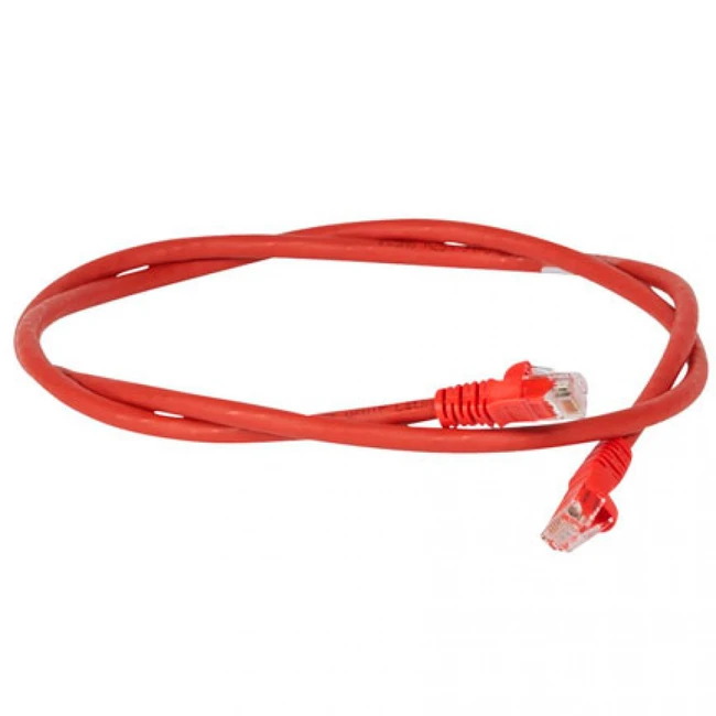 Патч-корд Legrand U/UTP кат6 LSZH 1м красный 051862