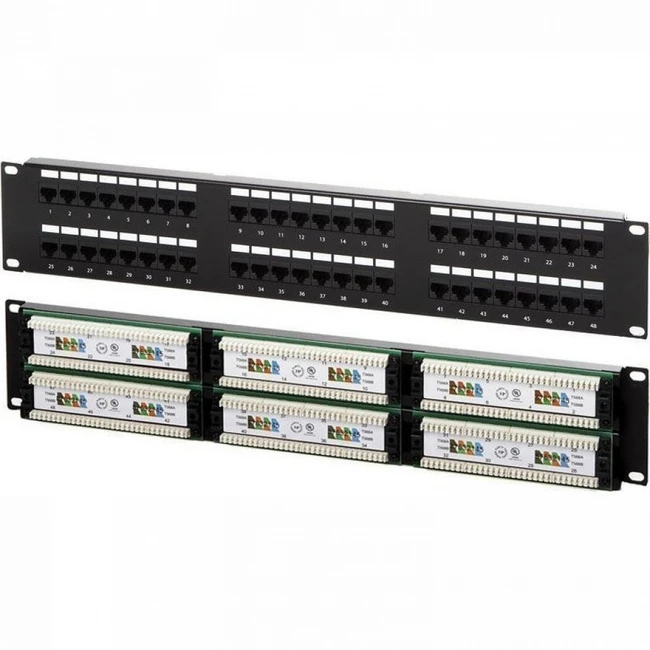 Патч-панель LANMASTER NM-PPU48C (48 портов, UTP, Cat. 5e)