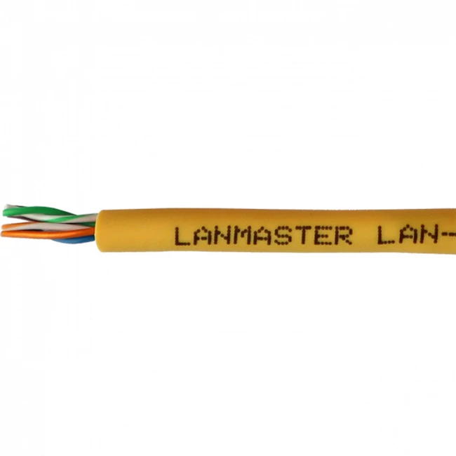 Кабель витая пара LANMASTER LAN-5EUTP-LSZH-YL
