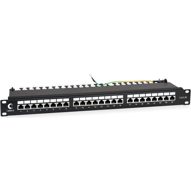 Патч-панель Cabeus PL-24-Cat.5e-SH-Dual (24 порта, FTP, Cat. 5e)