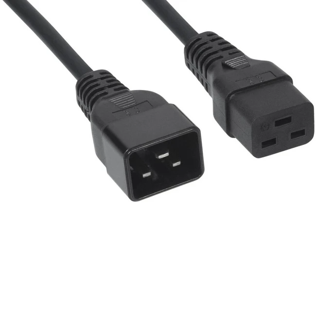 Кабель питания Cabeus Кабель питания IEC 320 C19 - IEC 320 C20 (3x1.5), 16A, прямая вилка, 3м PC-IEC19-IEC20-3M