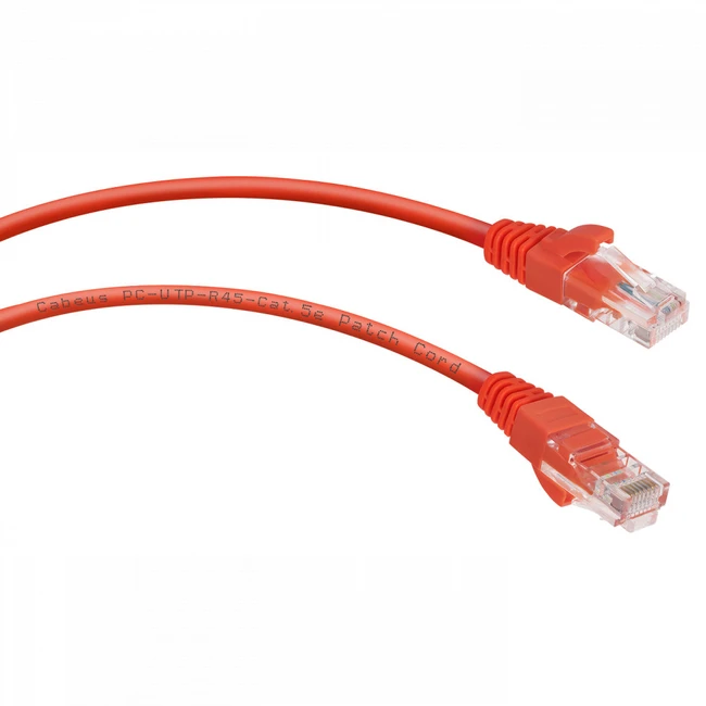 Патч-корд Cabeus PC-UTP-RJ45-Cat.5e-0.5m-RD
