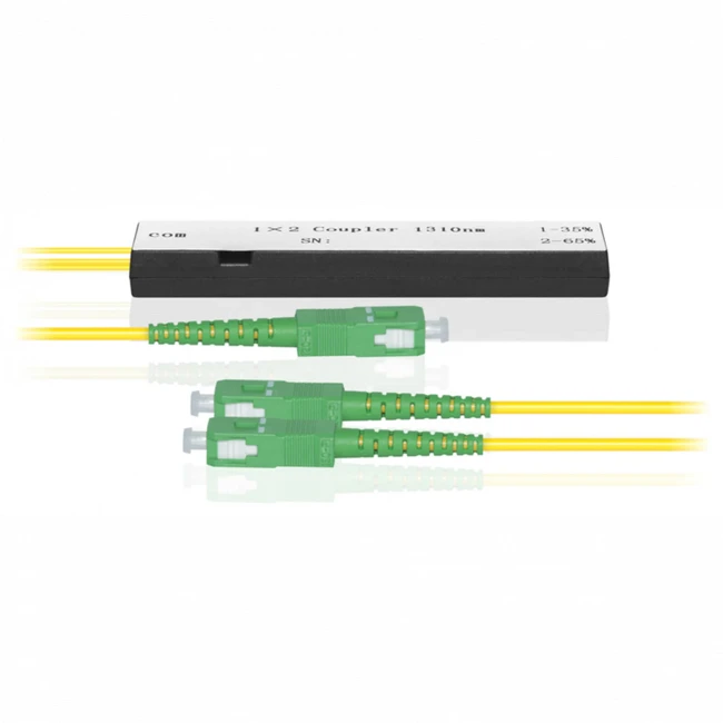 Аксессуар для оптических сетей SNR Делитель оптический корпусный трехоконный 1х2-45/55 SC/APC SNR-CPC-1x2-45/55-SC/APC