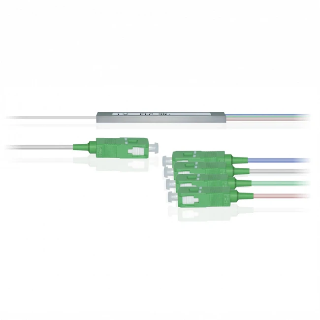 Аксессуар для оптических сетей B-OptiX Делитель оптический планарный PLC-M-1x4, бескорпусный, разъемы SC/APC PLC-M-1x4-SC/APC