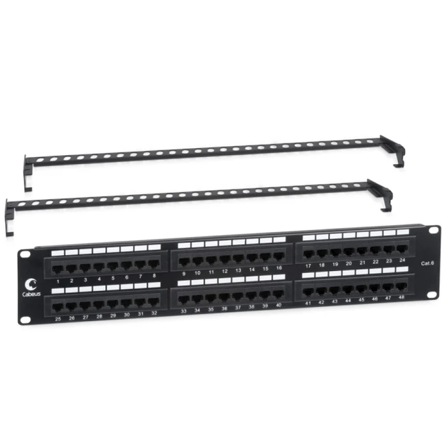 Патч-панель Cabeus PL-48-Cat.6-Dual 48 портов, Cat. 6