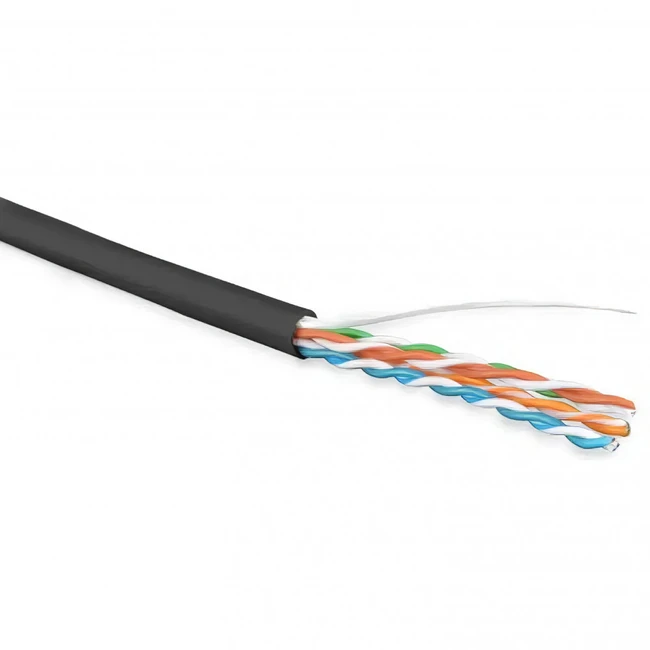 Кабель витая пара Hyperline UUTP4-C5E-S24-OUT-LSZH-BK-500