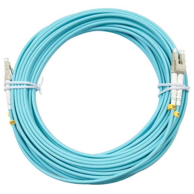 Оптический патч-корд Cabeus Шнур оптический duplex LC-LC 50/125 mm OM3 15м LSZH FOP-50-LC-LC-15m