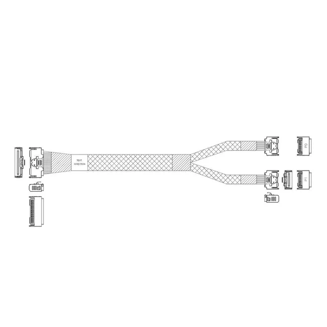 Аксессуар для сервера JPC P7350BG10800-1 Cable MCIO x8 74P