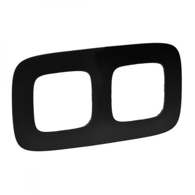 Аксессуар для кабельных сетей Legrand 754402 VLN-a Матовый черный Рамка 2П
