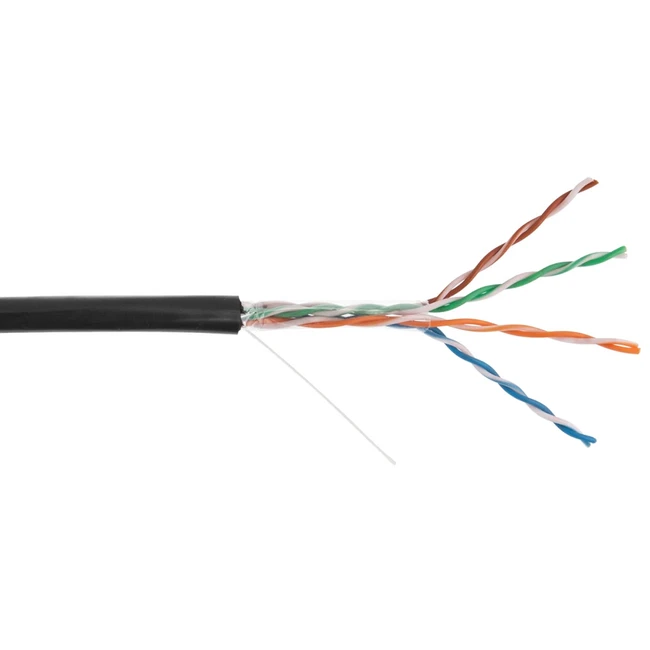 Кабель витая пара NETLAN CCA-UU004-5E-PE-BK, 305м