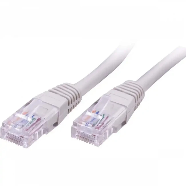 Патч-корд NO NAME PC5 G-0,5 UTP 5e 1 метр белый/серый 100594