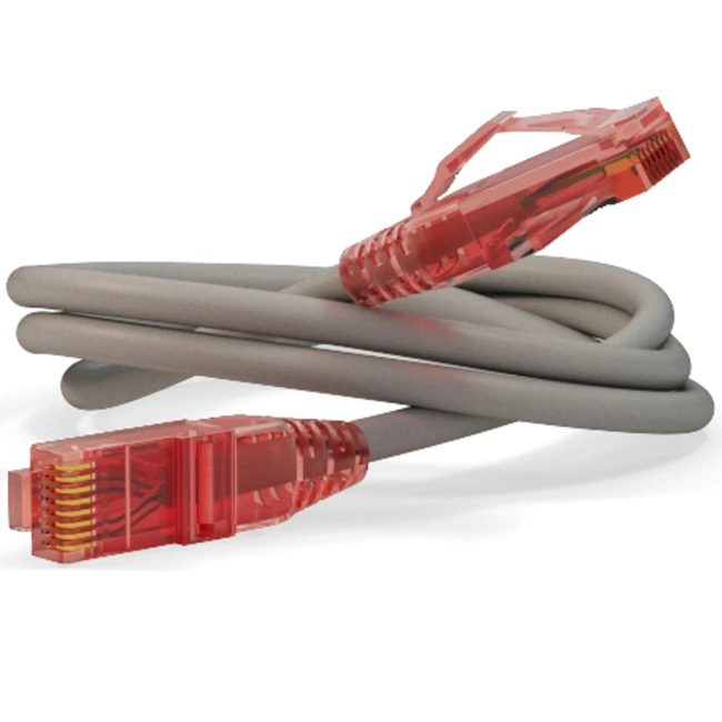 Патч-корд Hyperline PC-LPM-UTP-RJ45-RJ45-C5e-1M-LSZH-GY