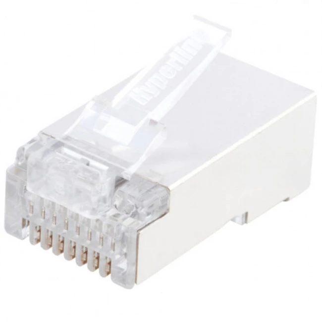 Коннектор Hyperline Коннектор RJ-45(8P8C) под витую пару категория 5e (100 шт) PLUG-8P8C-U-C5-SH-100