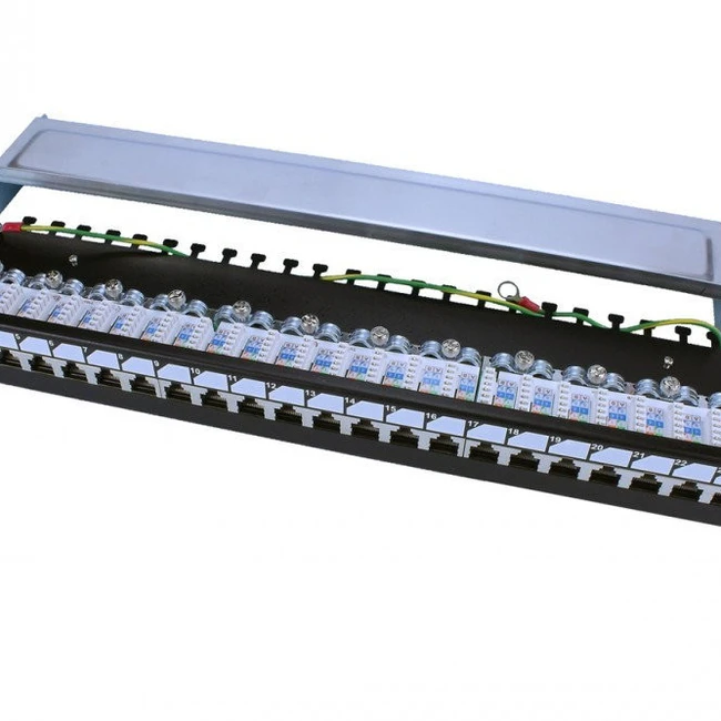 Патч-панель Hyperline PP3-19-24-8P8C-C5E-SH-110D (24 порта, Cat. 5)