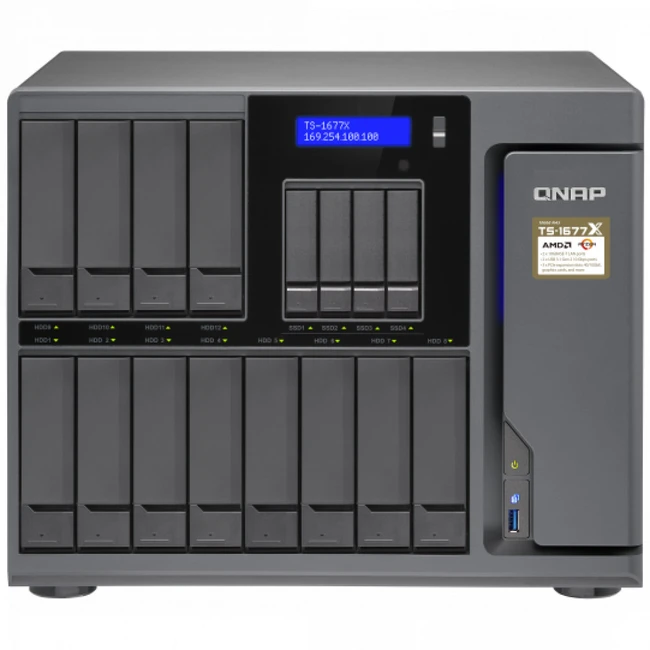 Дисковая системы хранения данных СХД Qnap TS-1677X-1700-64G (Tower)