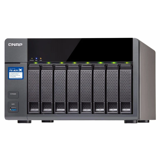 Дисковая системы хранения данных СХД Qnap TS-831X-4G  NAS (Tower)