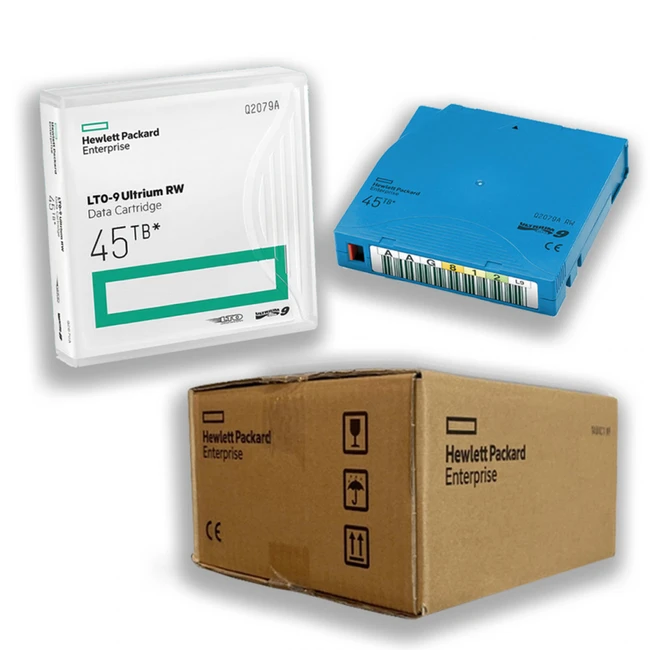 Ленточный носитель информации HPE LTO-9 Ultrium 45TB RW Non Custom Labeled 20 Data Cartridges with Cases Q2079AN