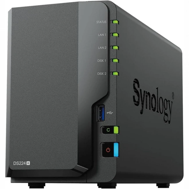 Дисковая системы хранения данных СХД Synology DiskStation DS224+ 15-1301011431 / 12TB (Tower)