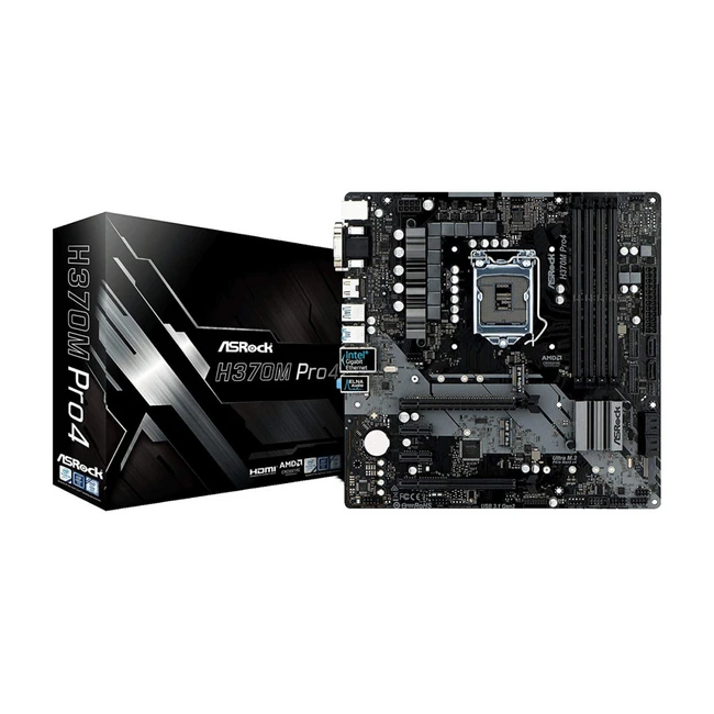 Материнская плата ASRock H370M Pro4 90-MXB750-A0UAYZ (Micro-ATX, LGA 1151)