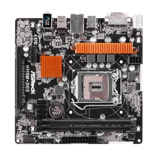 Материнская плата ASRock H110M-DGS H110M-DGS/М/ASRK Micro-ATX, LGA 1151