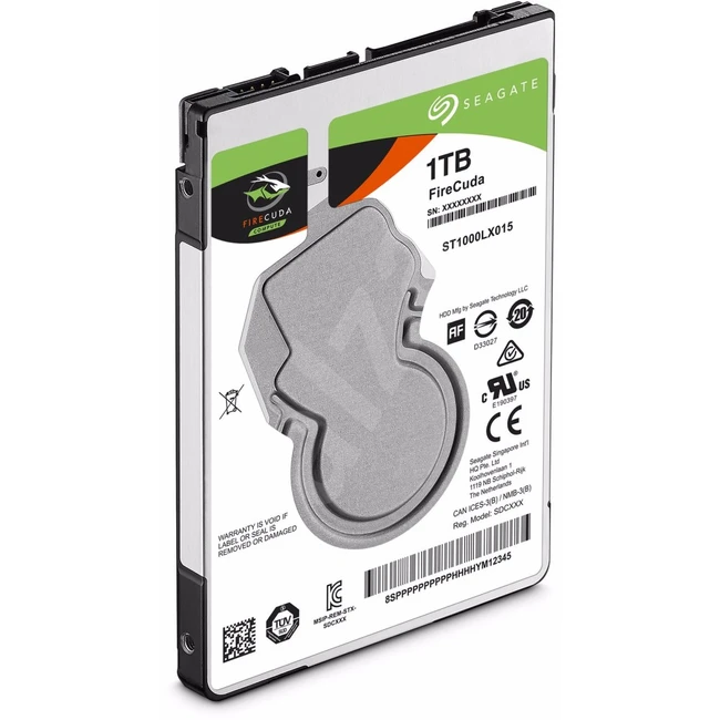 Внутренний накопитель Seagate FireCuda 1Tb ST1000LX015 (HDD (классические), 1 ТБ, 2.5 дюйма, SATA)