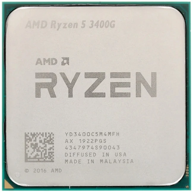 Процессор AMD Ryzen 5 3400G YD3400C5M4MFH 3.7 ГГц, 4 МБ, OEM