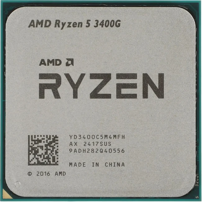 Процессор AMD Ryzen 5 3400G YD3400C5M4MFH (4, 3.7 ГГц, 4 МБ, OEM)