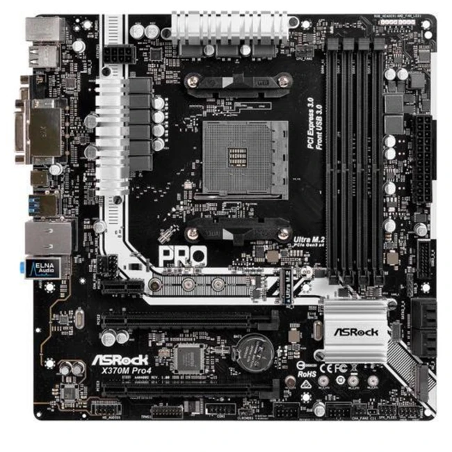 Материнская плата ASRock X370M PRO4 (Micro-ATX, AMD AM4)