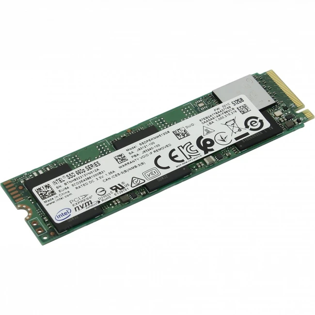 Внутренний накопитель Intel 660p Series SSDPEKNW512G8X1 (SSD (твердотельные), 512 ГБ, M.2, PCIe)