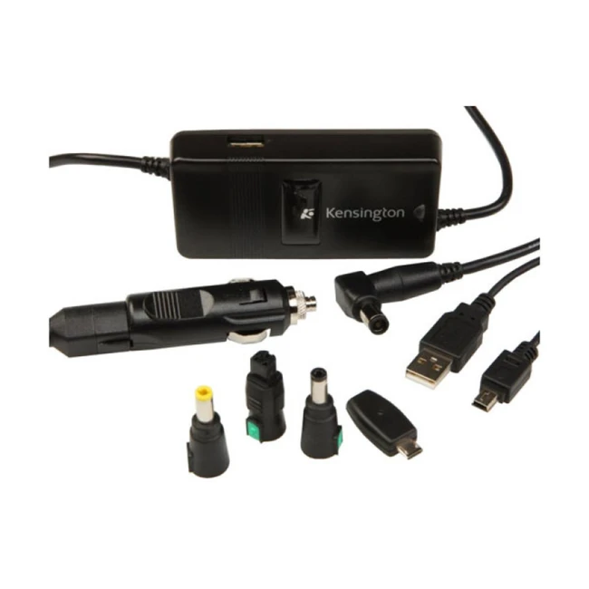 Блок питания Kensington Ультра компактный блок питания "Авто/Самолёт", 90 Вт + USB Power Port K38033EU (90 Вт)