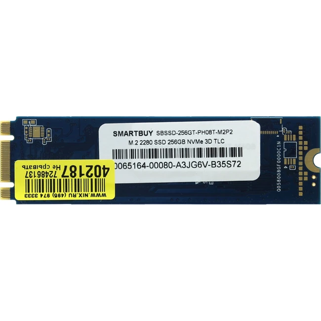 Жесткий диск SmartBuy SBSSD-256GT-PH08T-M2P2 SSD (твердотельные), 256 ГБ, M.2, PCIe