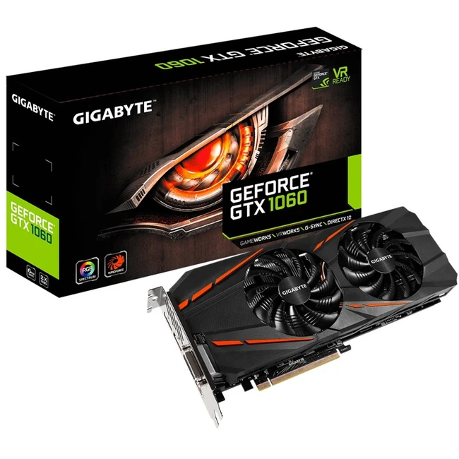 Видеокарта Gigabyte GeForce GTX 1060 D5 6G GV-N1060D5-6GD V.2 6 ГБ