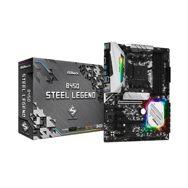 Материнская плата ASRock B450 Steel Legend B450STEELLEGEND (ATX, AMD AM4)