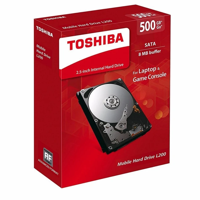Внутренний накопитель Toshiba L200 Slim HDWK105UZSVA (HDD (классические), 500 ГБ, 2.5 дюйма, SATA)