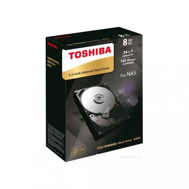 Внутренний жесткий диск Toshiba N300 HDWN160UZSVA (HDD (классические), 6 ТБ, 3.5 дюйма, SATA)
