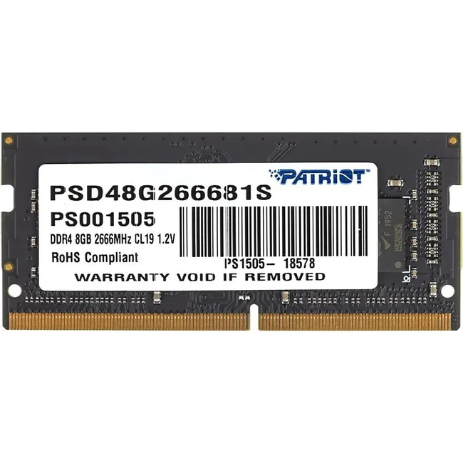 ОЗУ Patriot Signature PSD48G266681S (SO-DIMM, DDR4, 8 Гб, 2666 МГц)