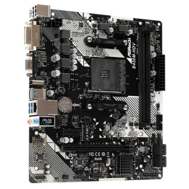 Материнская плата ASRock B450M-HDV R4.0 (Micro-ATX, AMD AM4)