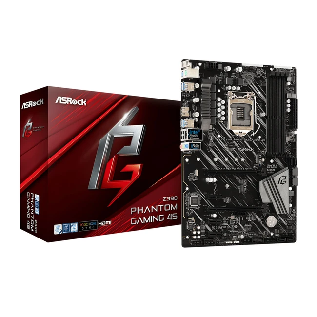 Материнская плата ASRock Z390 Phantom Gaming 4S Z390 PHANTOM GAMING 4S (ATX, LGA 1151)