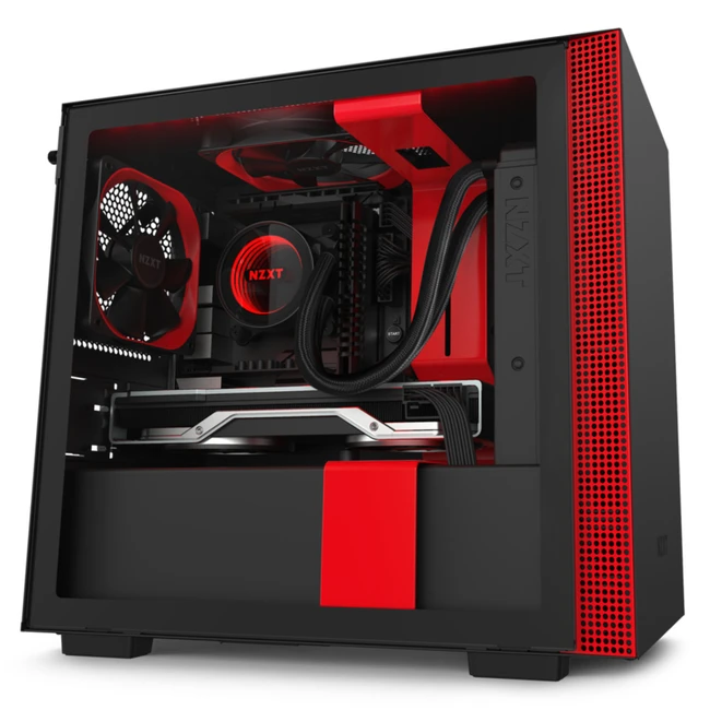 Корпус NZXT H210i Matte Black\Red CA-H210I-BR
