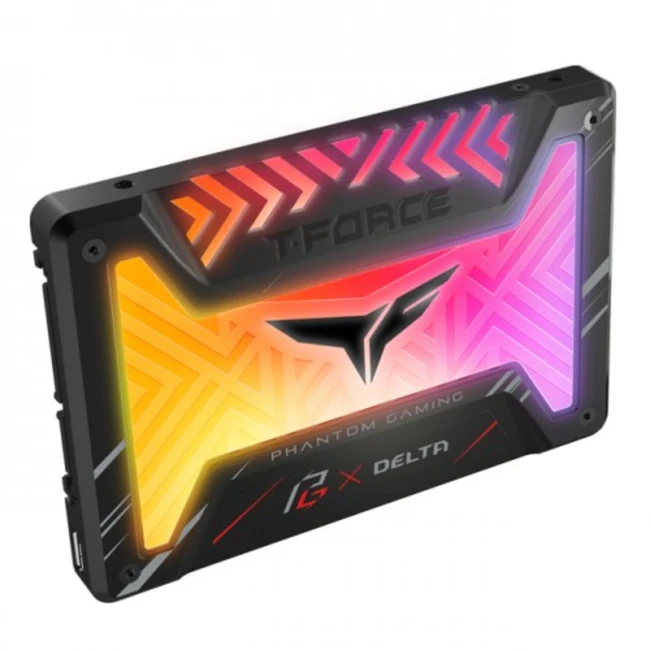Внутренний жесткий диск Team Group Delta Phantom Gaming RGB T253PG250G3C313 (SSD (твердотельные), 250 ГБ, 2.5 дюйма, SATA)