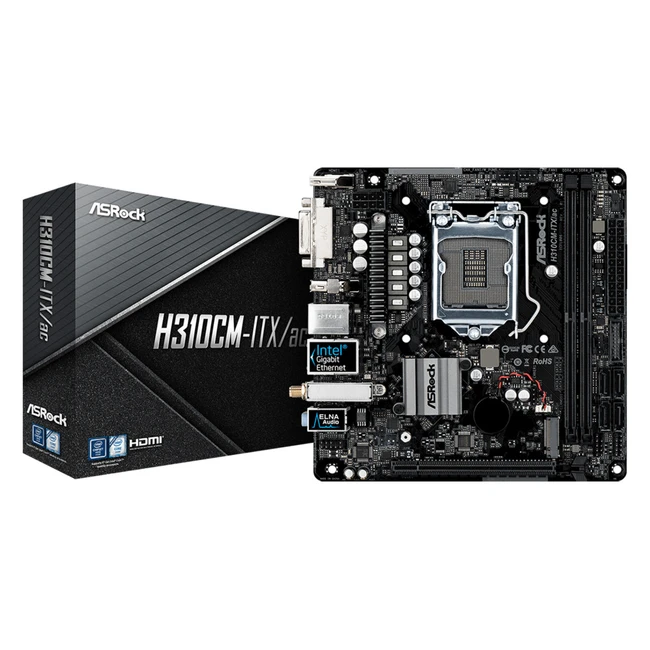Материнская плата ASRock H310CM-ITX/AC (Mini-ITX, LGA 1151)