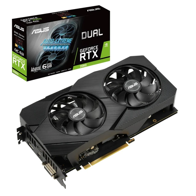 Видеокарта Asus Dual GeForce RTX 2060 EVO DUAL-RTX2060-6G-EVO (6 ГБ)