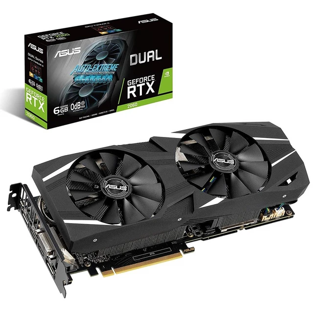 Видеокарта Asus Dual GeForce RTX 2060 OC Edition EVO DUAL-RTX2060-O6G-EVO (6 ГБ)