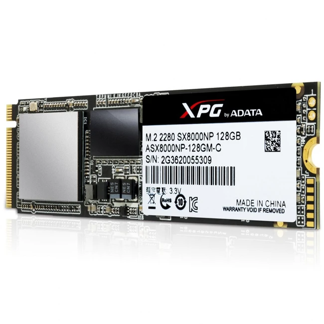 Внутренний жесткий диск A-Data SX8000 ASX8000NP-512GM-C (SSD (твердотельные), 512 ГБ, M.2, PCIe)